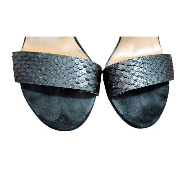 Aquatalia Suzanne Sneak print and Suede Black open toe shoes Size 6.5 - Picture 4 of 15